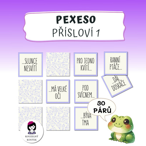 Pexeso přísloví pro děti (PDF)