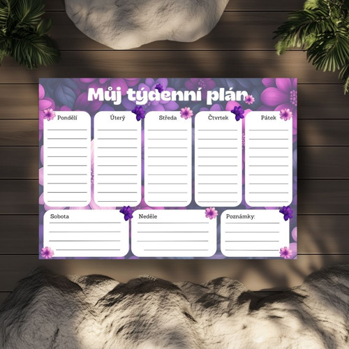Můj týdenní plán – stylový plánovač (PDF k tisku) — foto 1