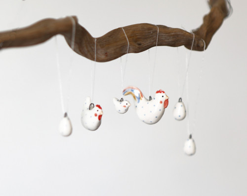 Slepičí rodinka porcelánová — foto 1