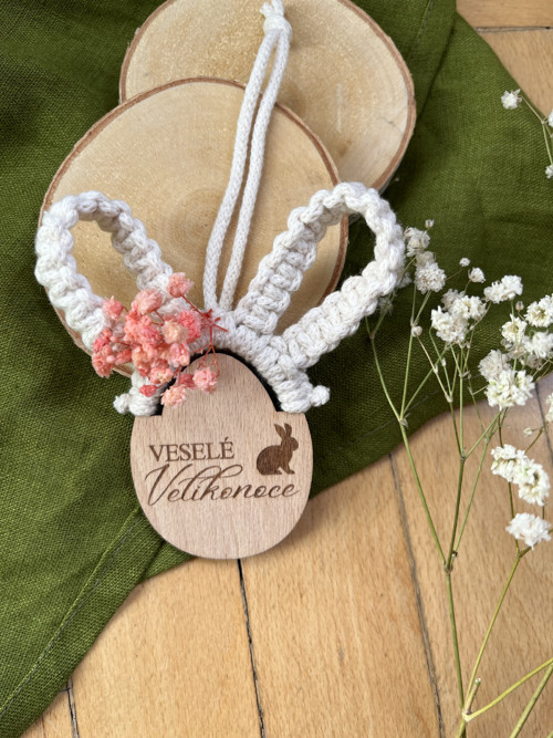 Macramé zajíček — foto 1