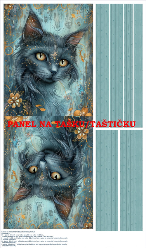 Panel na tašku/taštičku - bavlna XL — foto 1