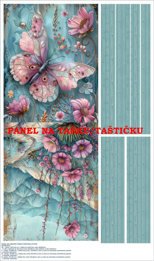 Panel na tašku/taštičku - bavlna XL