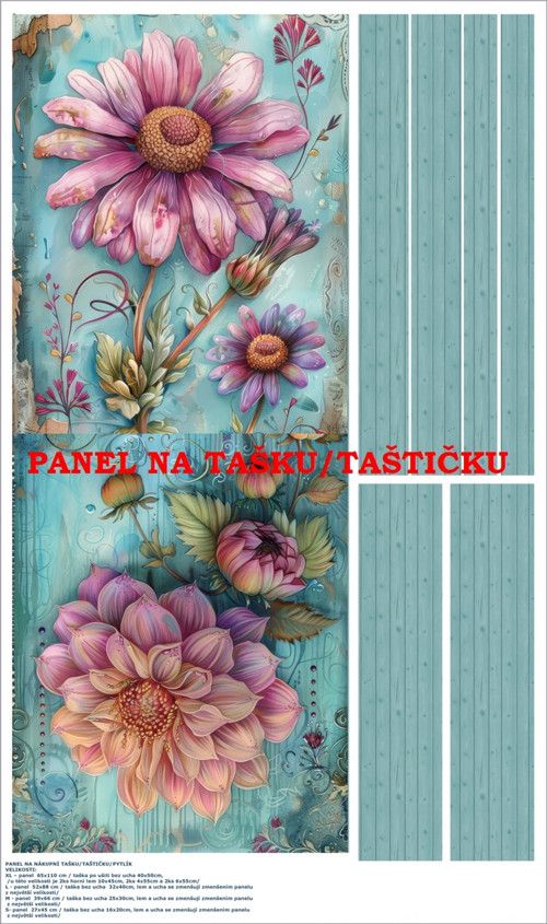 Panel na tašku/taštičku - bavlna XL — foto 1