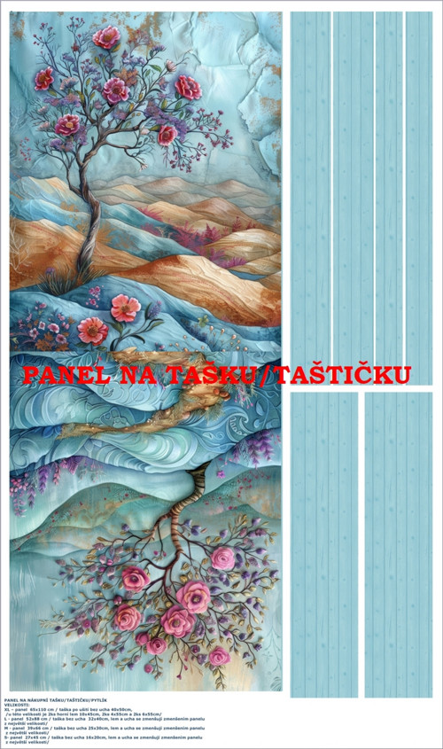 Panel na tašku/taštičku - bavlna XL