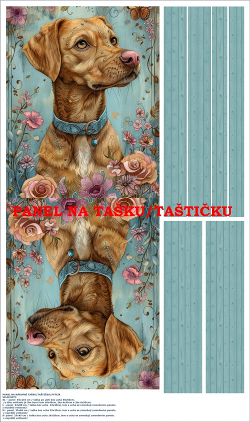 Panel na tašku/taštičku - bavlna XL