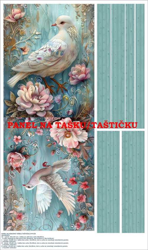 Panel na tašku/taštičku - bavlna XL