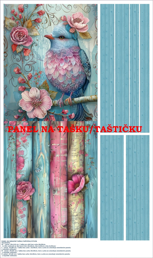 Panel na tašku/taštičku - bavlna XL — foto 1