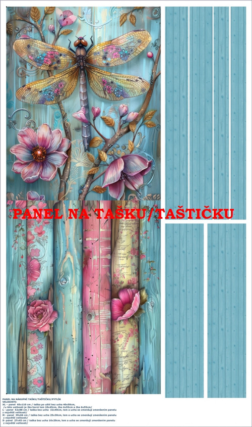 Panel na tašku/taštičku - bavlna XL — foto 1