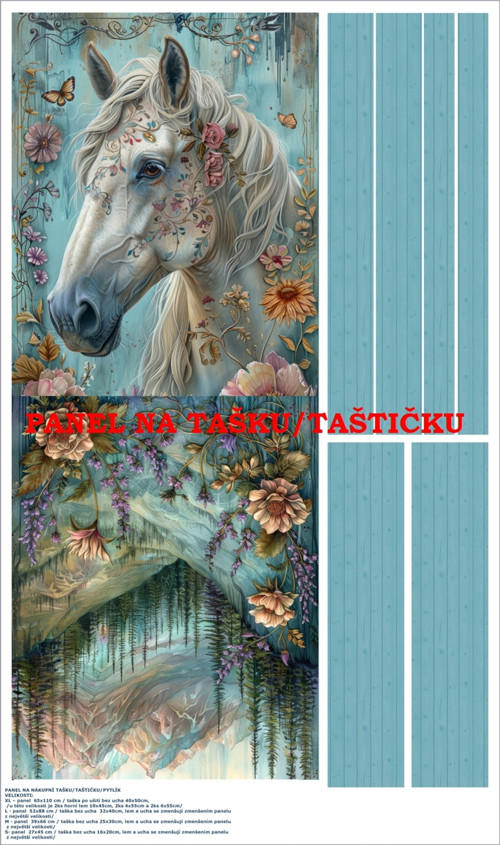 Panel na tašku/taštičku - bavlna XL — foto 1