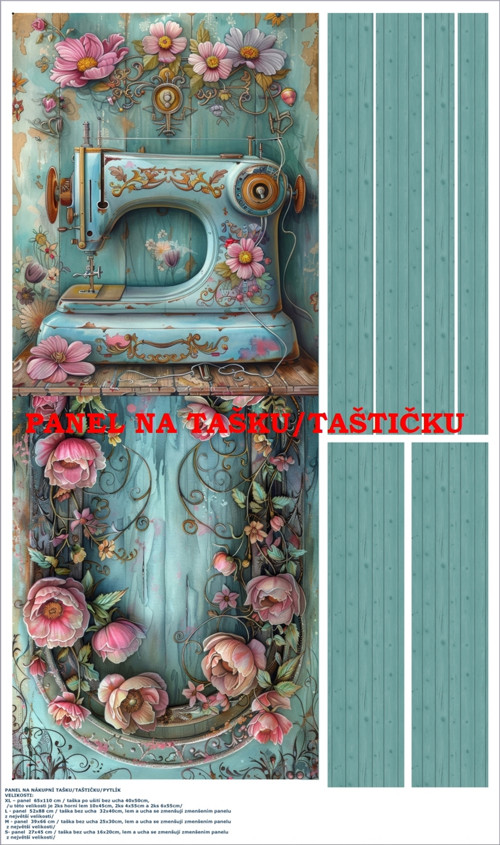 Panel na tašku/taštičku - bavlna XL — foto 1