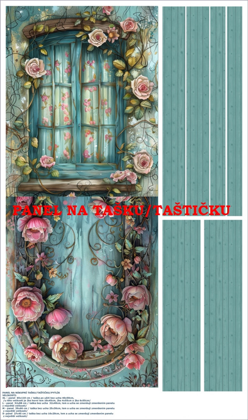 Panel na tašku/taštičku - bavlna XL — foto 1