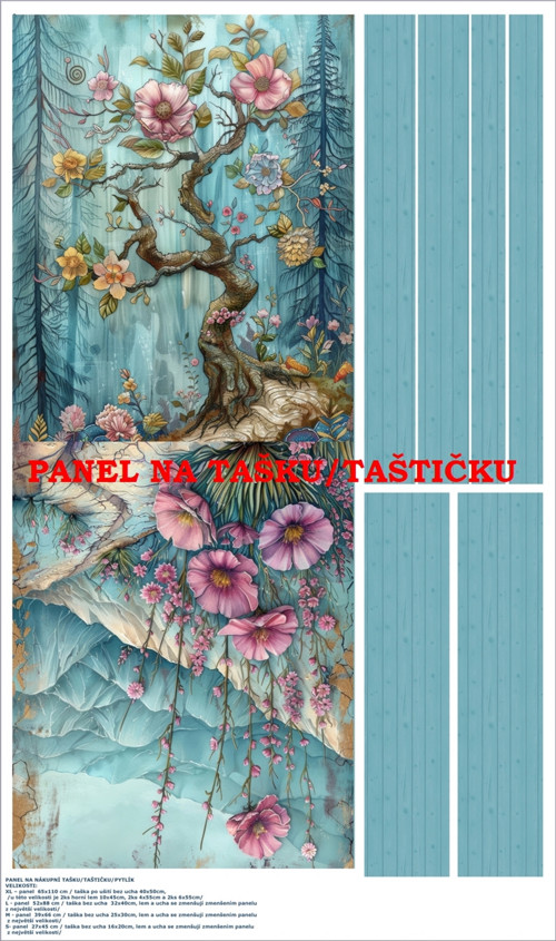 Panel na tašku/taštičku - bavlna XL