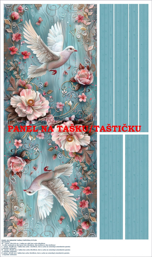 Panel na tašku/taštičku - bavlna XL — foto 1