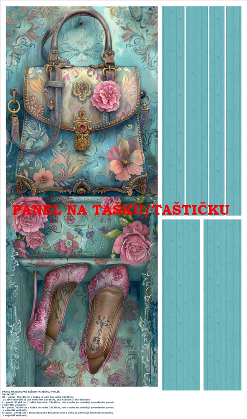 Panel na tašku/taštičku - bavlna XL