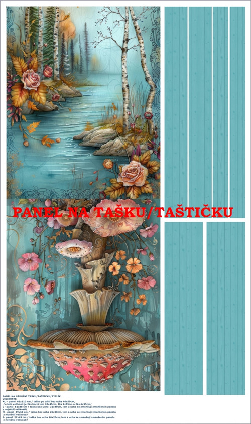 Panel na tašku/taštičku - bavlna XL