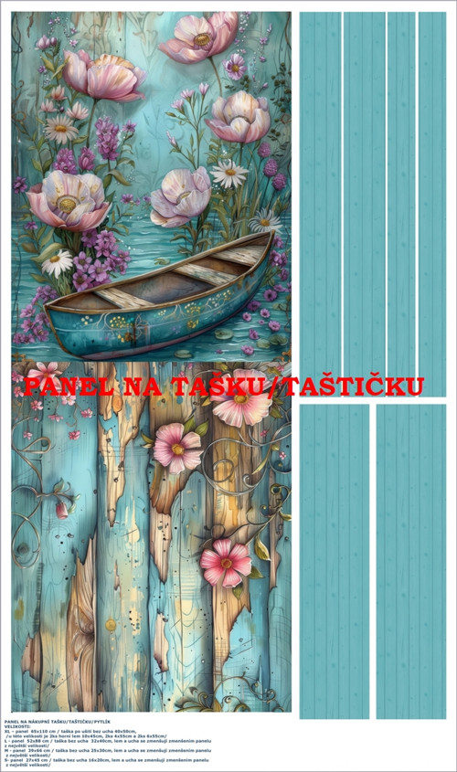Panel na tašku/taštičku - bavlna XL — foto 1