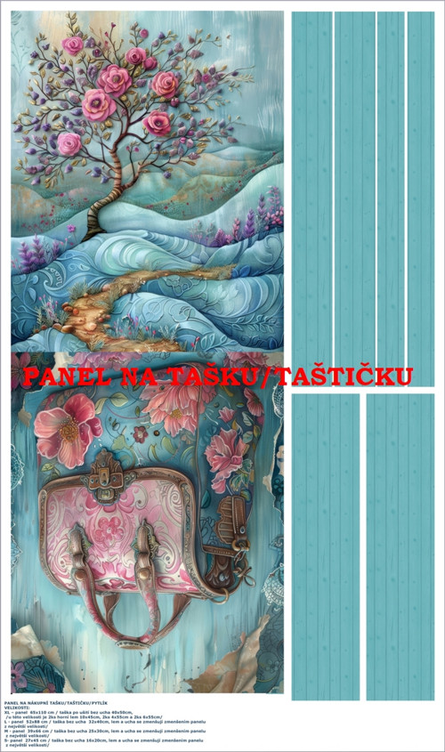 Panel na tašku/taštičku - bavlna XL — foto 1