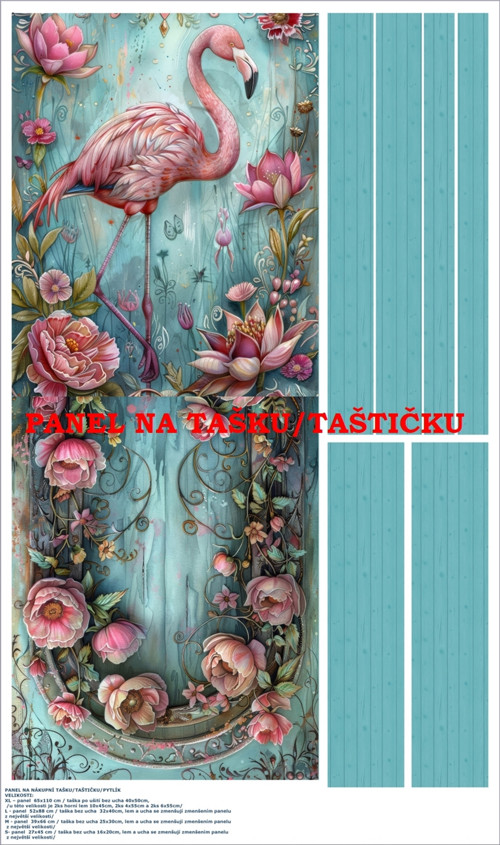 Panel na tašku/taštičku - bavlna XL