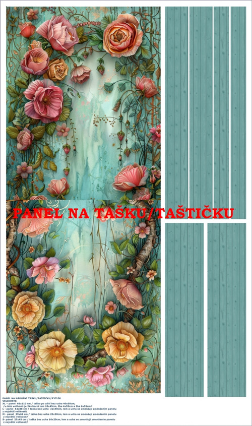 Panel na tašku/taštičku - bavlna XL