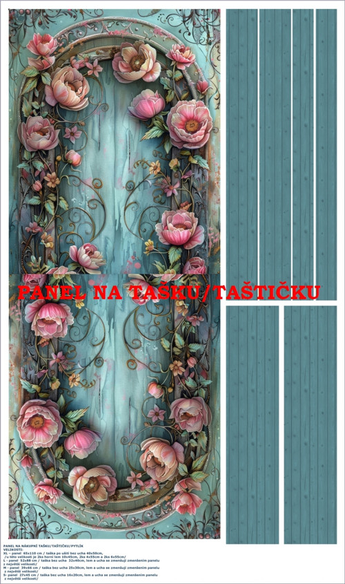 Panel na tašku/taštičku - bavlna XL