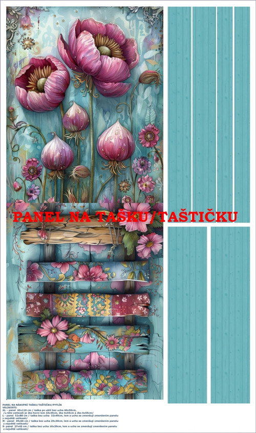 Panel na tašku/taštičku - bavlna XL