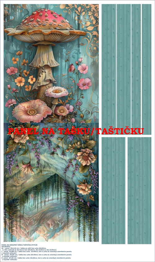 Panel na tašku/taštičku - bavlna XL