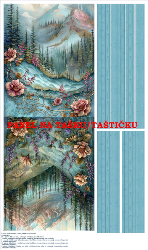 Panel na tašku/taštičku - bavlna XL