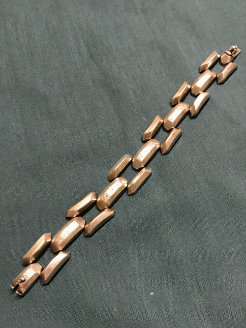 Starožitný Ag stylový náramek Art Deco, 1. republ.