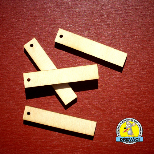 Obdélník 5x1cm - komponent s děrováním - KV0291 CH