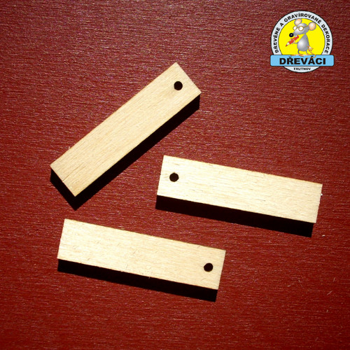 Obdélník 4x1cm - komponent s děrováním - KV0291 I
