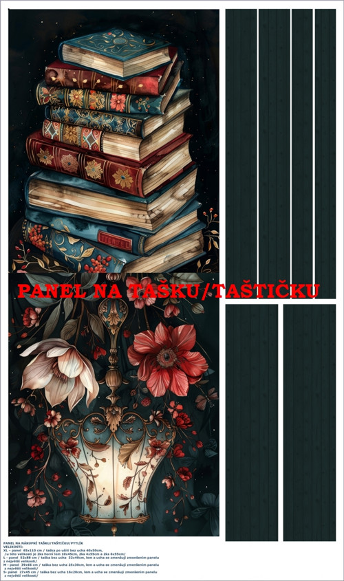 Panel na tašku/taštičku - bavlna XL