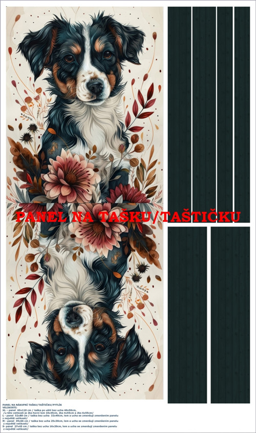 Panel na tašku/taštičku - bavlna XL