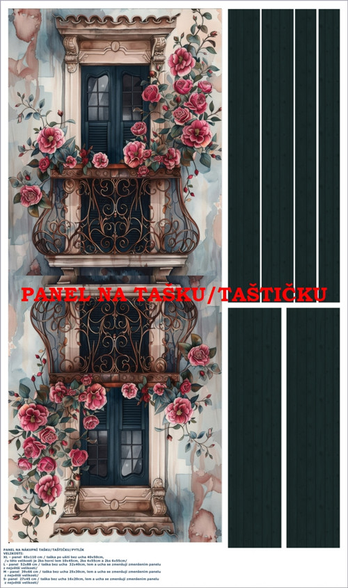 Panel na tašku/taštičku - bavlna XL