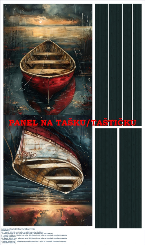 Panel na tašku/taštičku - bavlna XL