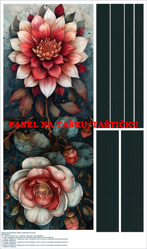 Panel na tašku/taštičku - bavlna XL