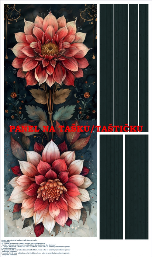 Panel na tašku/taštičku - bavlna XL