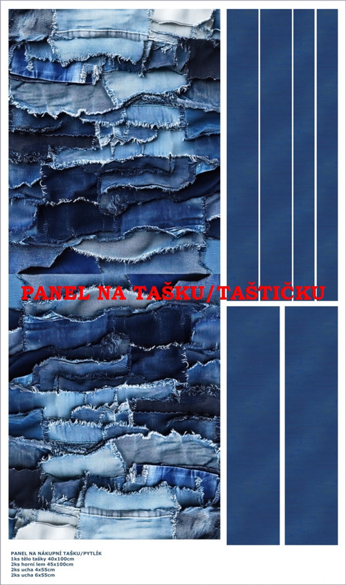 Panel na tašku/taštičku - bavlna XL