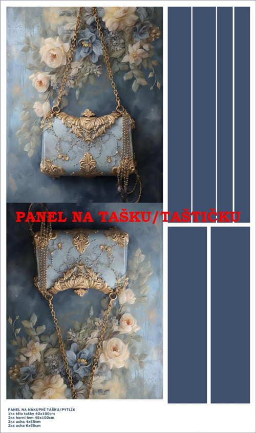 Panel na tašku/taštičku - bavlna XL — foto 1