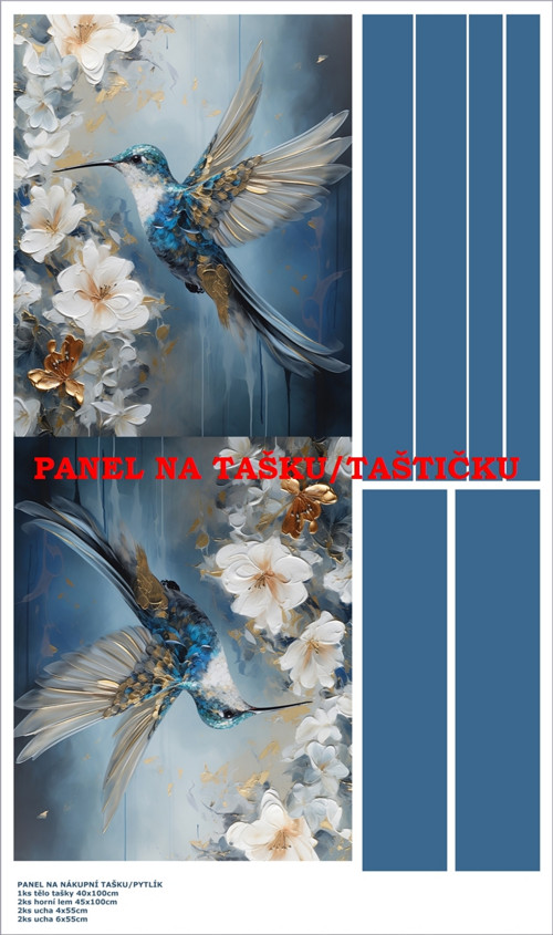 Panel na tašku/taštičku - bavlna XL — foto 1