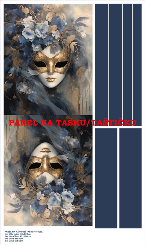 Panel na tašku/taštičku - bavlna XL
