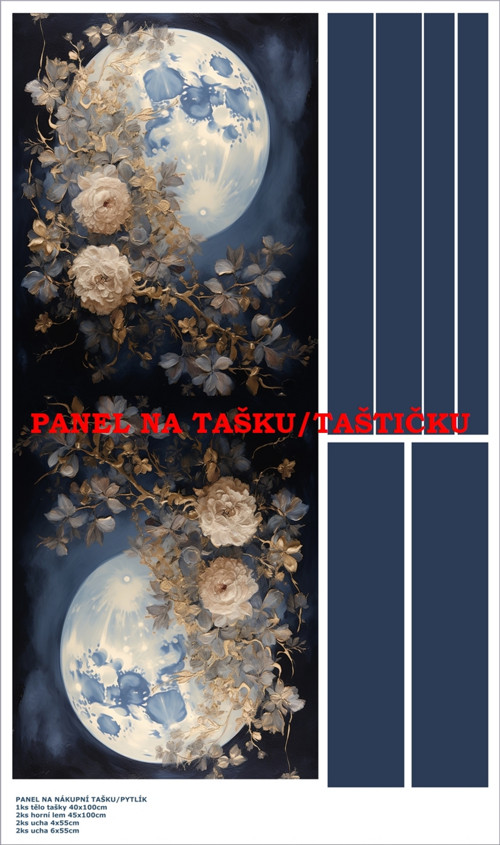Panel na tašku/taštičku - bavlna XL