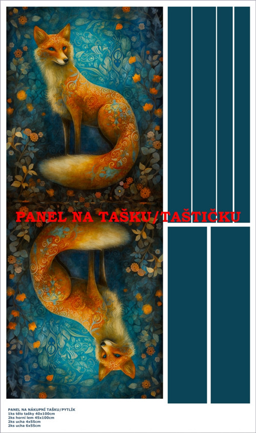 Panel na tašku/taštičku - bavlna XL