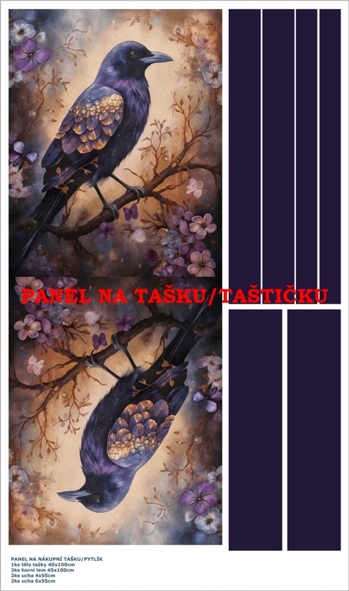 Panel na tašku/taštičku - bavlna XL