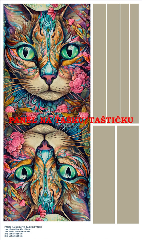 Panel na tašku/taštičku - bavlna XL — foto 1