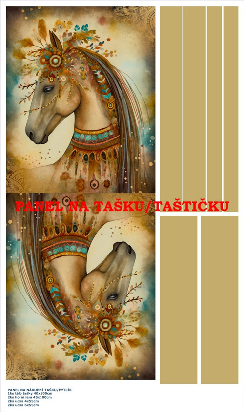 Panel na tašku/taštičku - bavlna XL
