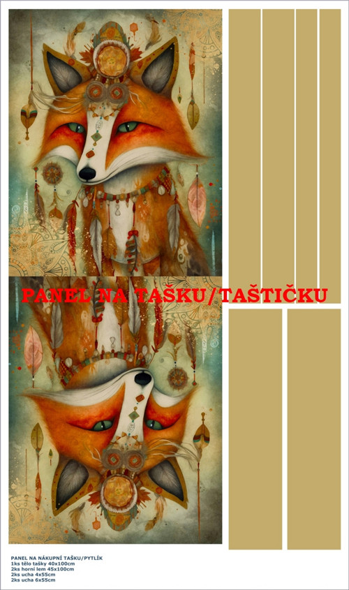 Panel na tašku/taštičku - bavlna XL
