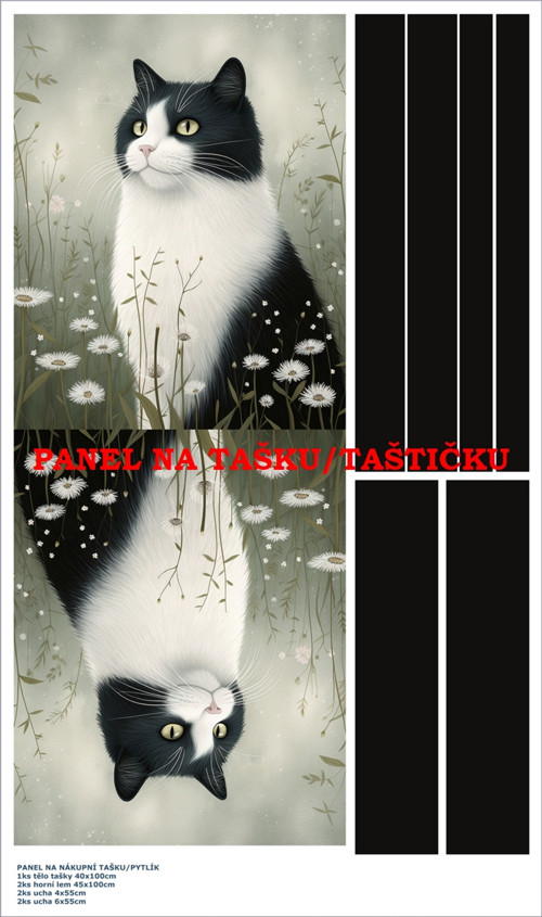 Panel na tašku/taštičku - bavlna XL — foto 1