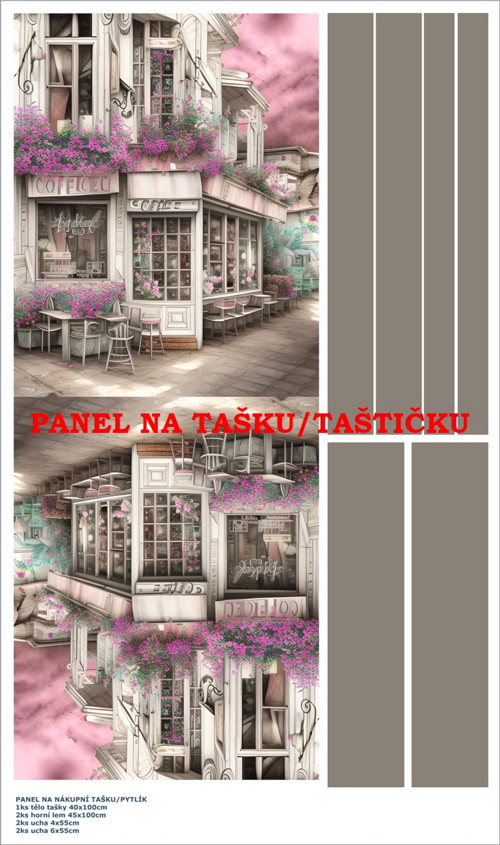 Panel na tašku/taštičku - bavlna XL — foto 1