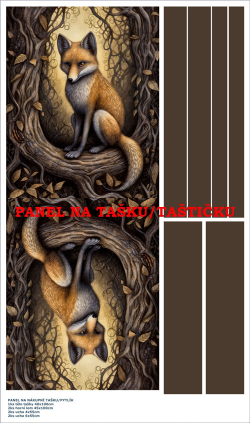 Panel na tašku/taštičku - bavlna XL