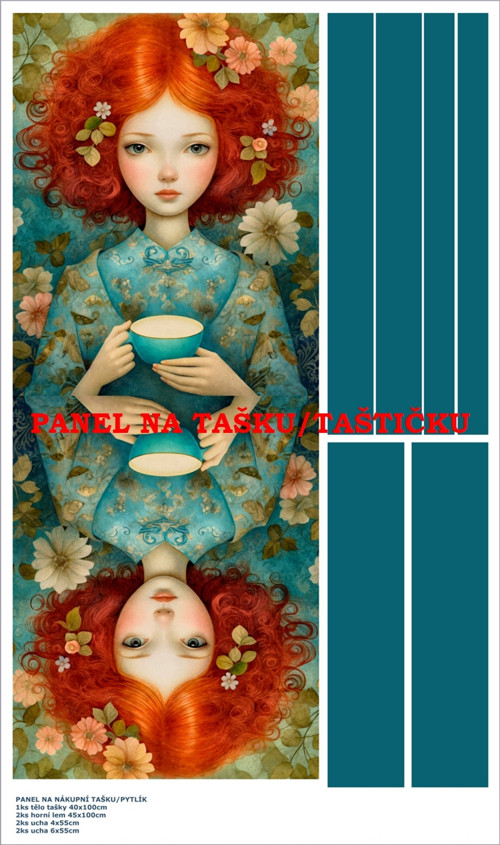 Panel na tašku/taštičku - bavlna XL — foto 1